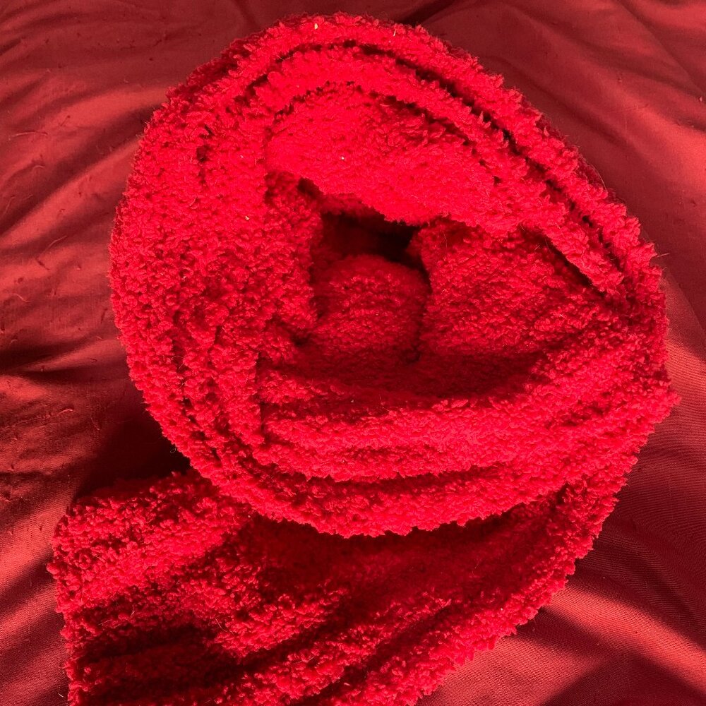 Red Joe Boxer winter scarf 62 inches long